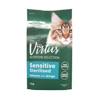 Virtus cat nutrition selection sensitive sterilised 1.8kg