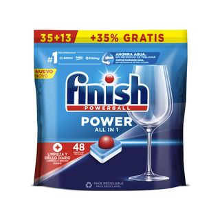 Lavavajillas Máquina Finish Todo En Uno Powerball 48 Cápsulas (170216)