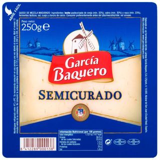 Queso Semicurado García Baquero Cuña 250 Gr. (11032232)