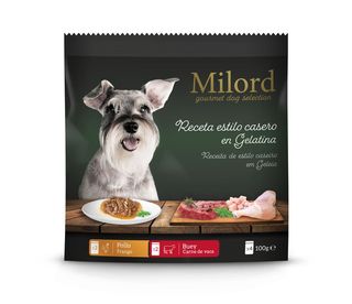 Milord Adult Receta Estilo Casero En Gelatina Con Pollo Y Buey Sobres Para Perros - Multipack 0.4Kg