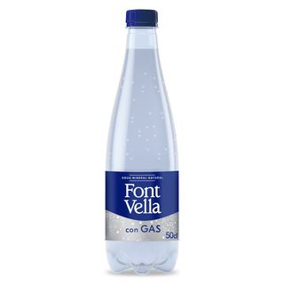 Agua Con Gas Font Vella Botella 50 Cl