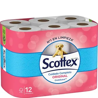 Scottex Papel Higiénico Paquete 12 Rollos