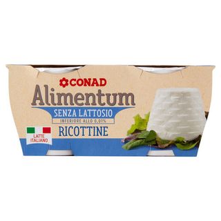 CONAD Alimentum Senza Lattosio Ricottine 2 x 100 g - 8003170050372