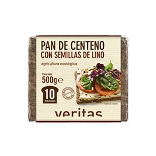 Pan Alemán Centeno Y Lino Veritas 500 Gr.