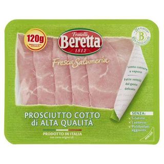 Fratelli Beretta Fresca Salumeria Prosciutto Cotto Di Alta Qualità 120 G