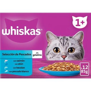 Gelatina De Pescado Para Gatos Whiskas, Pack 12X85 Gr. (25506882)