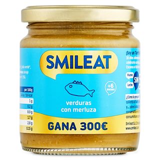 Puré De Verduras Con Merluza Smileat Frasco 230 G