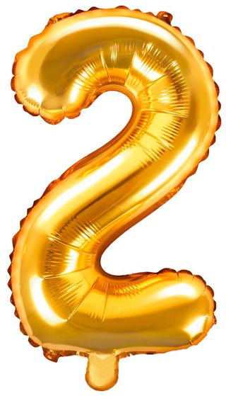 Globo Metalizado Oro De 36 Cm - Nº 2