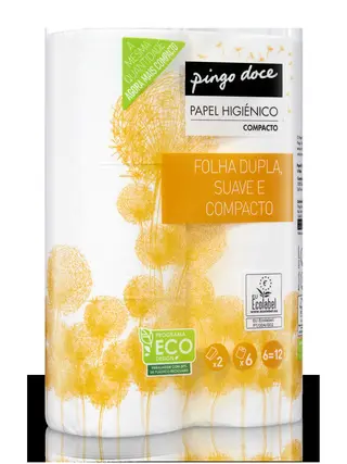 Papel Higiénico Compacto 6 Rolos Pingo Doce 6UN