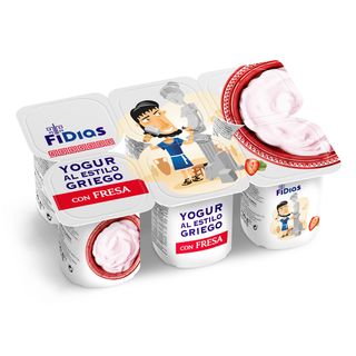 Yogur Griego Con Fresa Dia Fidias Pack 6 X 125 G
