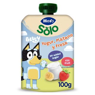 Yogur Con Plátano Y Fresa Hero Bolsa 100 G