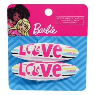 Set 2 Clip Cabello Barbie Love - Distripubli - Set 2 productos 7453091308822