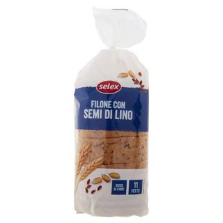 Selex Pane Filone con Semi di Lino a Fette 500 g