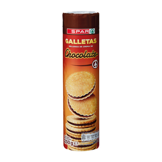 Galletas Spar Rellenas De Chocolate 250Gr