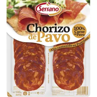 Chorizo De Pavo Serrano 2X50G