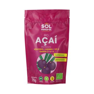 Açaí En Polvo Bio Vegal Solnatural 70 Gr (276709)