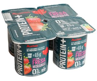 Lf.Proteina 0%Mg C/Fresa Auchan 4X125G