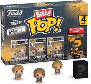 Set 4 Figuas Funko Bitty Pop El Señor De Los Anillos Sam + Pippin + Merry + Figura Sorpresa 2Cm (0889698754583)