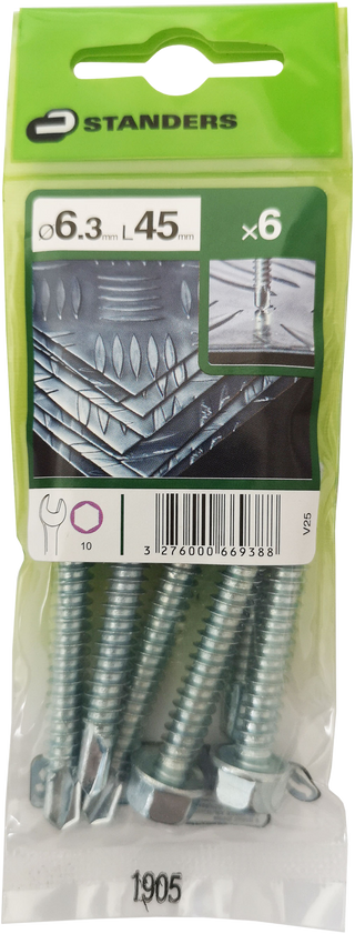 6Paraf Autorosc C.Sextav 6.3X45 (82182189)