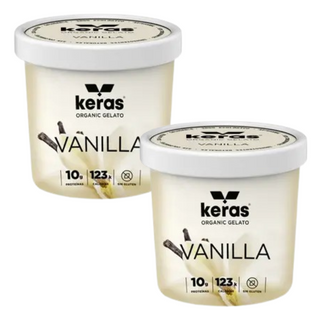 Pack 2x Keras Organic Gelato Helado de Vainilla 125ml