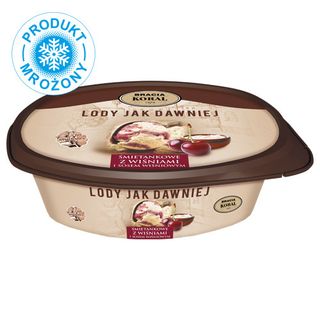 Koral Lody Jak Dawniej śmietankowe z wiśniami, 900 ml