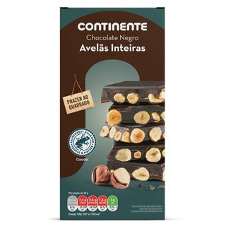 Tablete de Chocolate Negro com Avelãs Continente (emb. 200 gr)