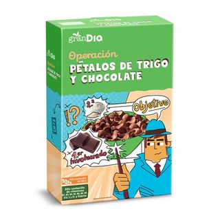 Cereales Pétalos de Trigo Chocolate Dia Granjoy Caja 500 Gr.