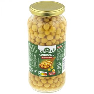 Garbanzo Pedrisillano Cocido Extra Carrefour 540 Gr. Pe. 400 Gr.