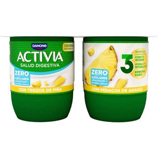 Iogurte Bifidus Pedaços Magro Ananás Activia Danone (emb. 480 gr (4 un))