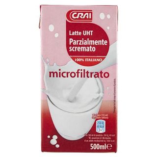 Crai Latte UHT Parzialmente scremato microfiltrato 500 ml