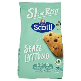 Riso Scotti Si con Riso Senza Lattosio Biscotto con Riso e Gocce di Cioccolato 350 g