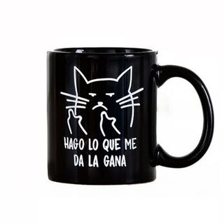 Taza Gato Macarra Negro (8425402361733)