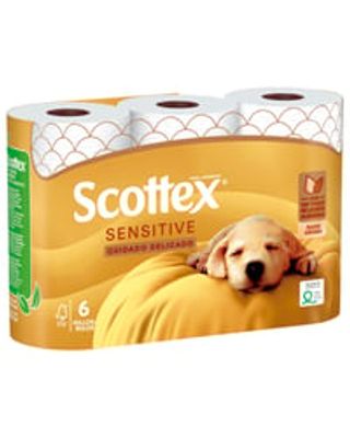 Papel higiénico Scottex Sensitive 6 unidades