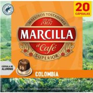 Café Colombia En Cápsulas Marcilla, Caja 20 Monodosis (24971277)