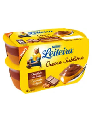 Creme sublime chocolate e caramelo A Leiteira 4x65 g