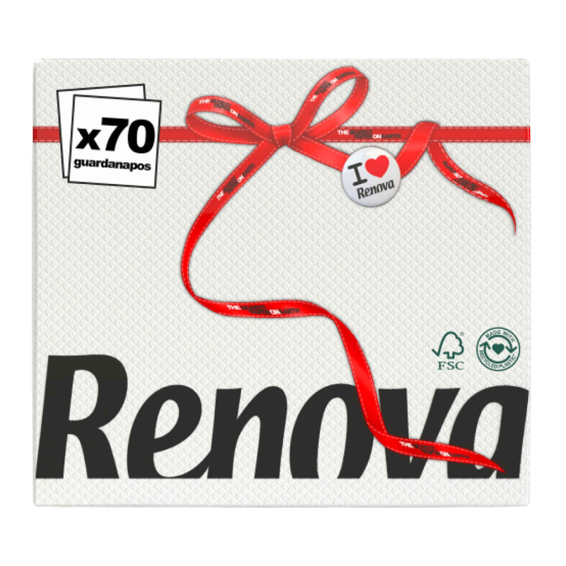 Renova 1 Folha Guardanapos Branco 70un