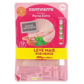 Fiambre da Perna Fatiado Continente (2 un x 200 gr (400 gr))