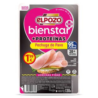 Pechuga De Pavo + Proteínas Elpozo Bienstar Sobre 130 G