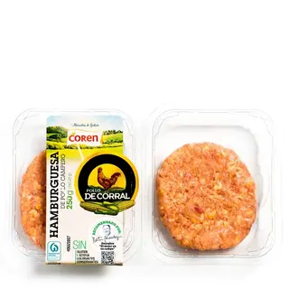 Coren Hamburguesa De Pollo De Corral Bandeja 250 G
