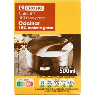Nata Para Cocinar Eroski, Brik 500 Ml. (25591157)