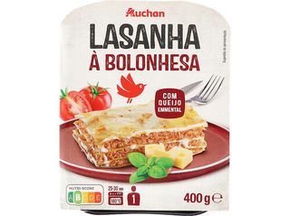 LASANHA À BOLONHESA AUCHAN: 400 G