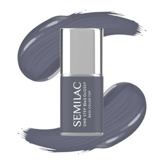 Semilac Lakier hybrydowy One Step Glossy, S185 Stone Grey