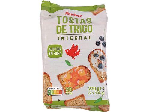 TOSTA AUCHAN TRIGO INTEGRAL 270G