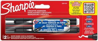 Sharpie 2 Rotuladores Pintura Acrílica Punta Redonda Blanco/Negro (3026982011817)