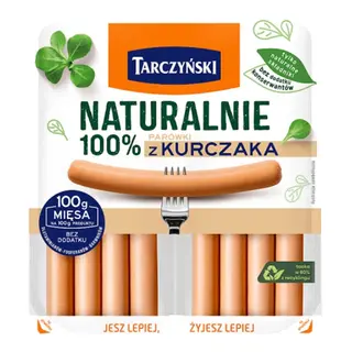Tarczyński Naturalnie Parówki 100 % z kurczaka 160 g (2 x 80 g)