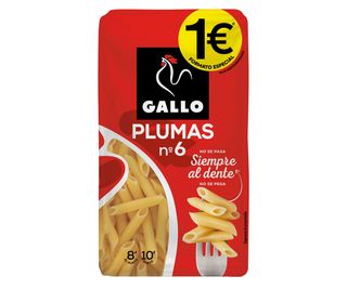 Pasta Plumas 6 Gallo 400G