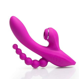 POSEIDON - Vibrador punto G con triple estimulación (AM571PURP)