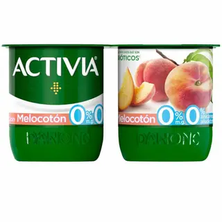 Yogur Desnatado Con Melocoton Activia P-4X120G