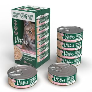 Virtus cat natural multipack 6x50g pollo con prosciutto