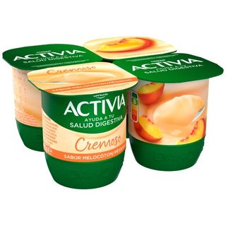 Yogur Activia Cre.Melocot Danone Activia 4X115 G
